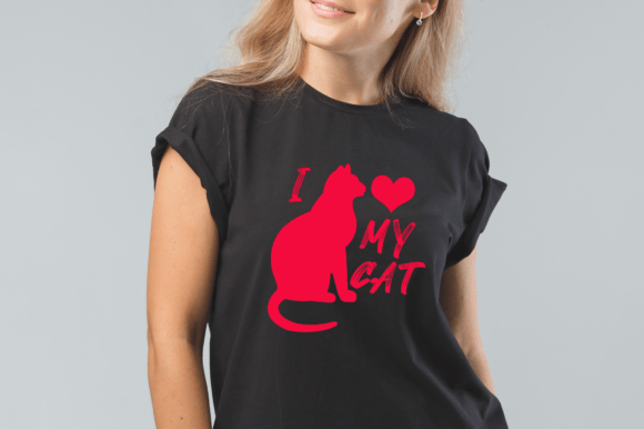 I Love My Cat-Unique Graphic Design: A Playful Asset for Creators