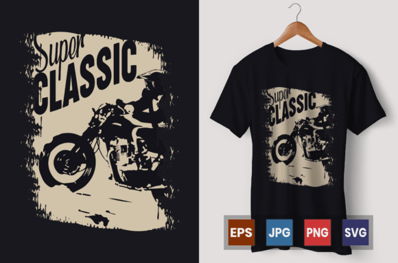 Super Classic Motorcycle Vector Graphic: A Designer's Asset